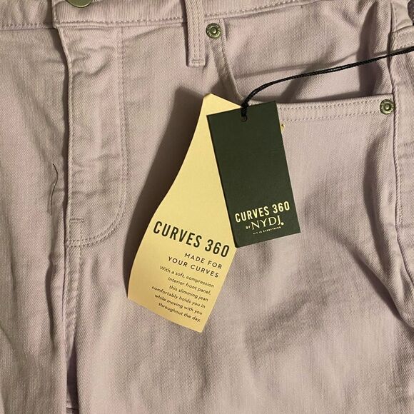 NYDJ Curves 360 Slim Straight Lavender Jeans Sz 8 NWT - Picture 6 of 8